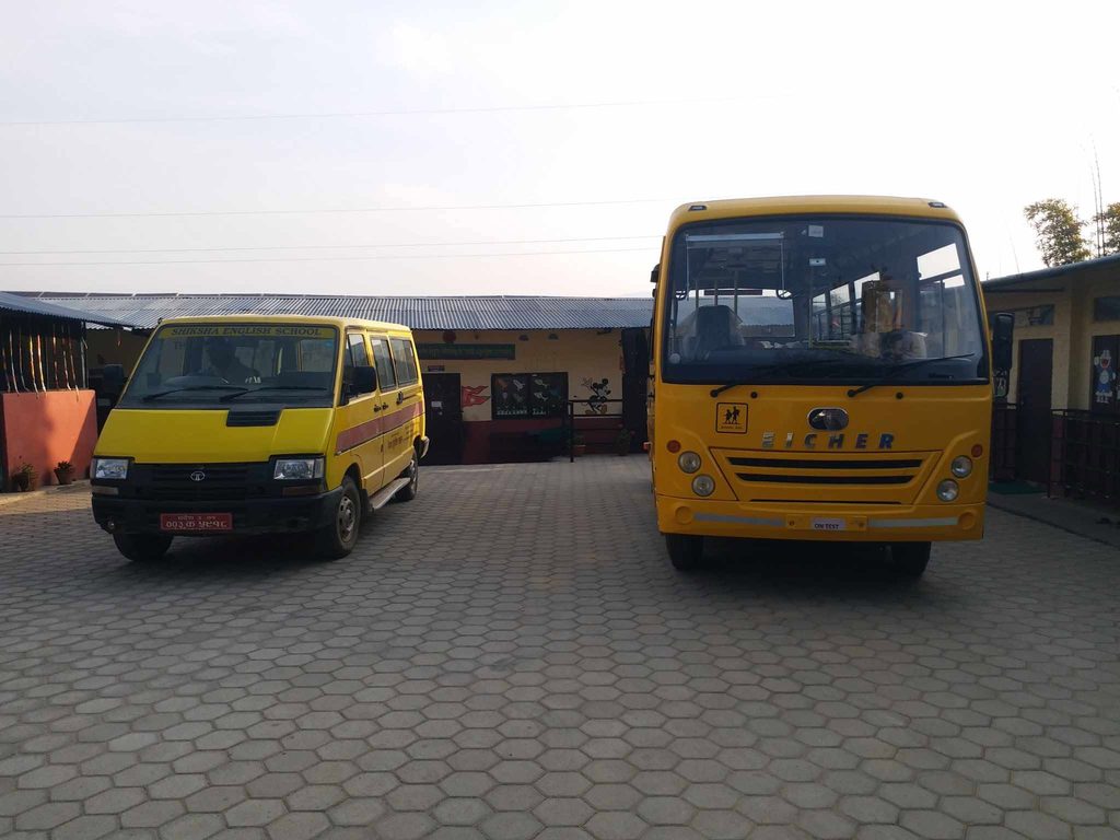 School van and bus